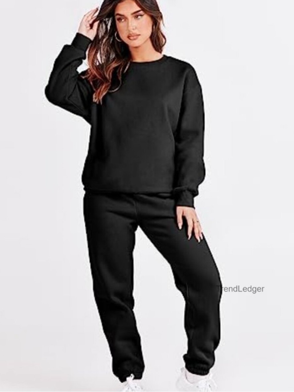 PACT XXL Organic Cotton Black Sweatshirt And Sweatpants Set